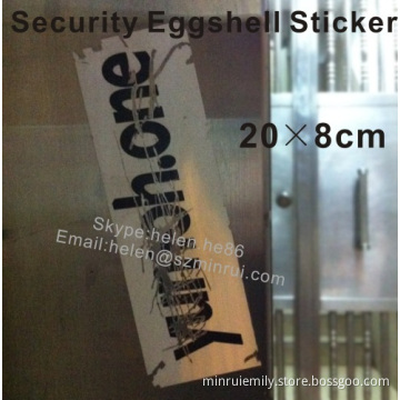 High Security Sticker Destructible Eggshell Label Can't Remove 